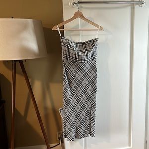 Plaid midi dress never worn